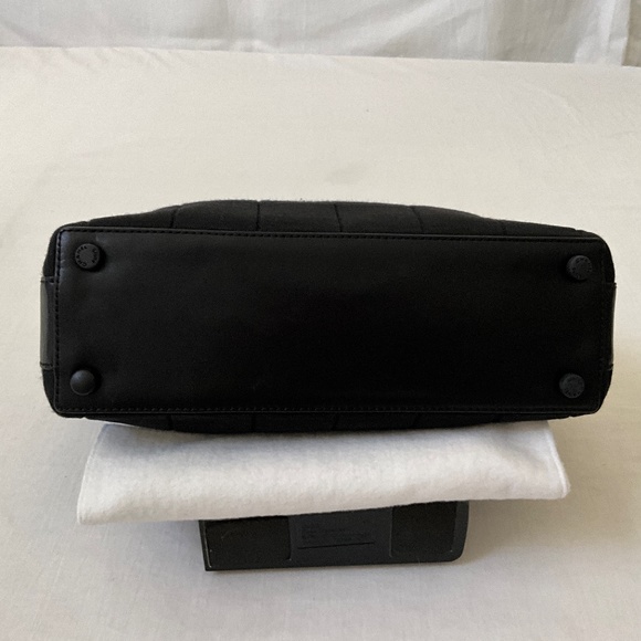 CHANEL Vintage Jersey Square Quilt Shoulder Tote Black - Picture 6 of 15